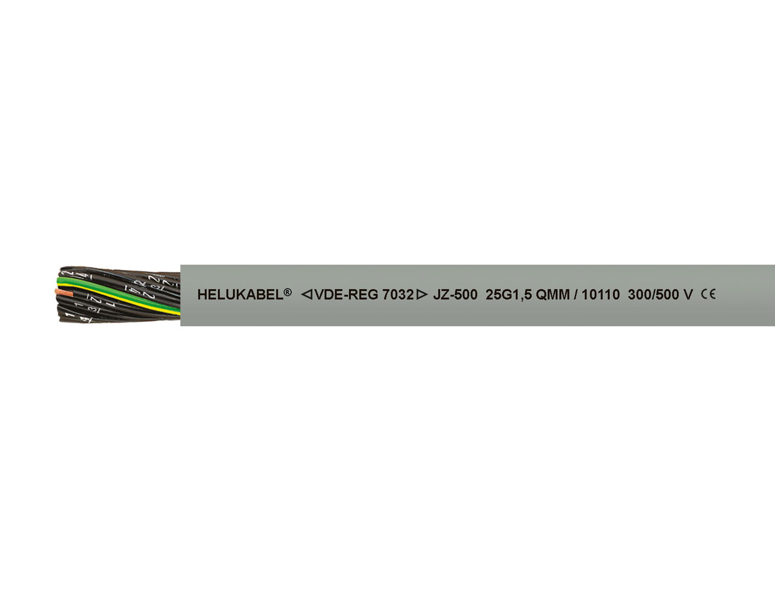 Leitungen Line Cu grau 5x0,5mm2 PVC JZ-500  300/500V 10007 Mehraderleitungen ohn 