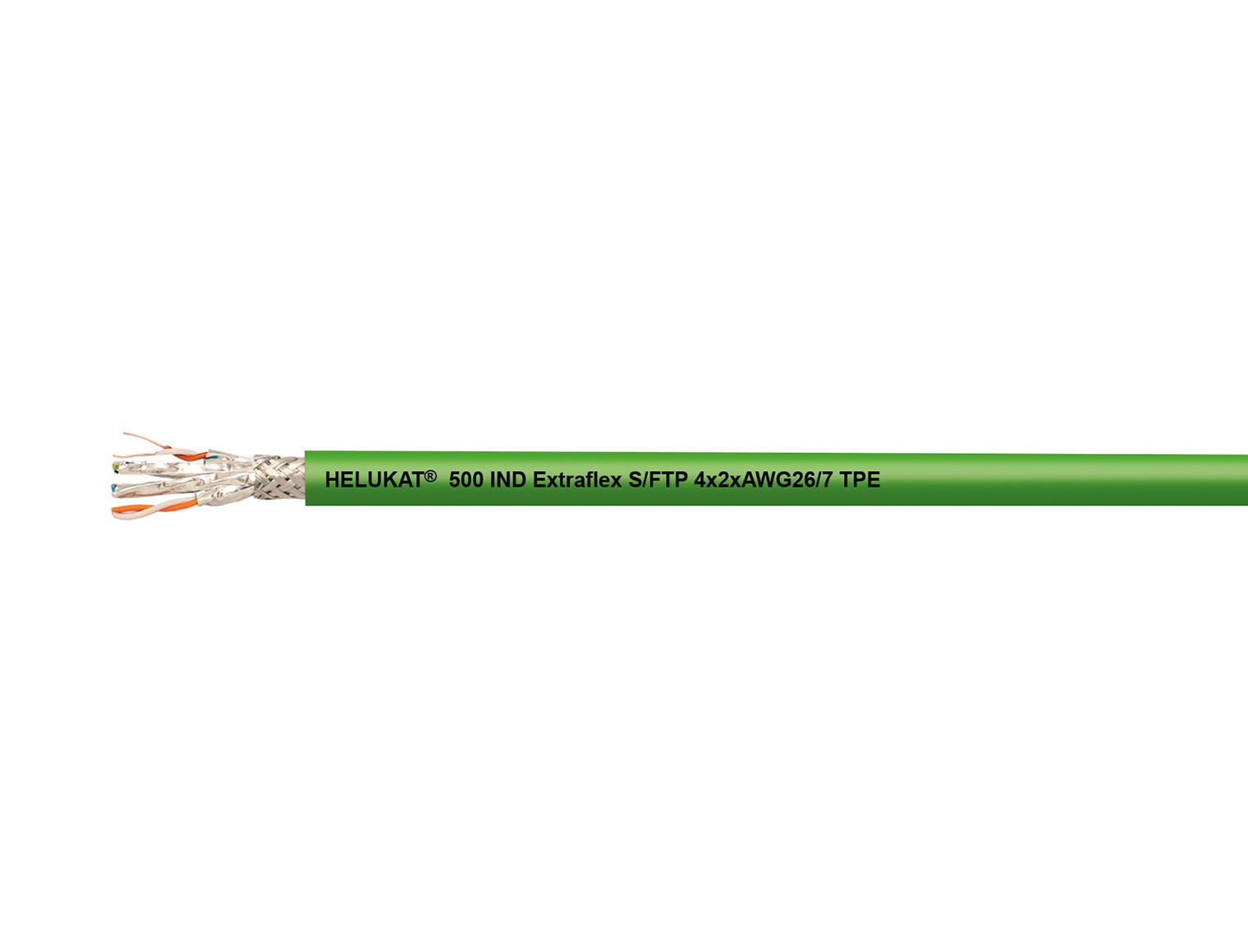 HELUKAT® 500IND CAT.6A S/FTP LS0H EXTRAFLEX Industrial Ethernet Leitung, Kat. 6A, bis 500 MHz, LS0H-Außenmantel, extrem flexibel
