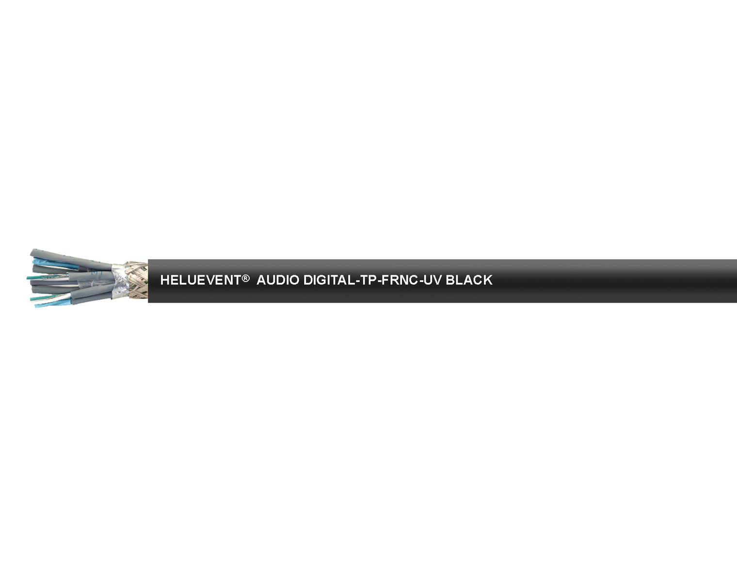 HELUEVENT® AUDIO DIGITAL-TP-FRNC-UV BLACK kleurgecodeerd / nummer gecodeerd, gescreend, FRNC-Buitenmantel