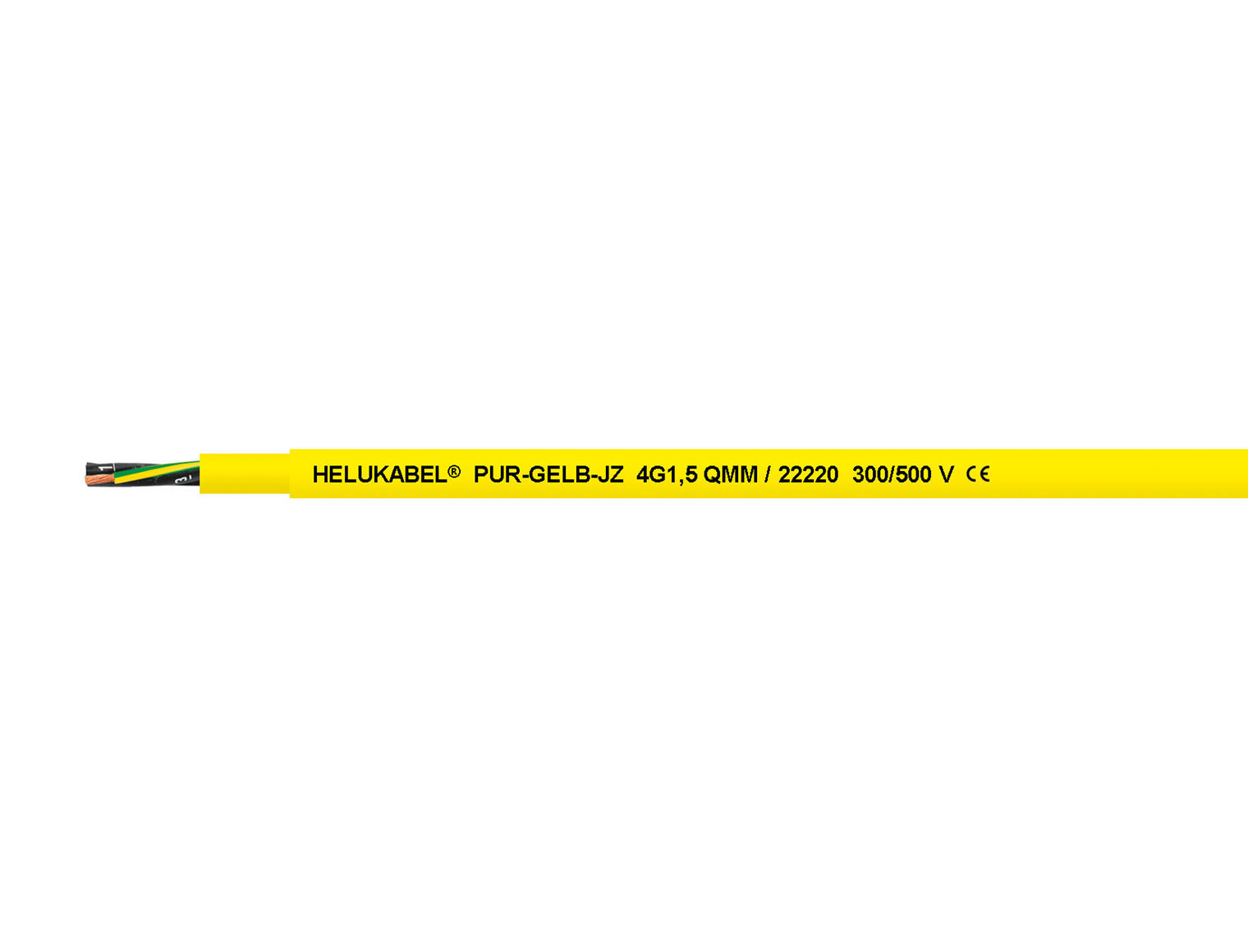 PUR-YELLOW PVC-/PUR-Steuer- und Anschlussleitung, 300/500 V, farbcodiert | zifferncodiert, ungeschirmt