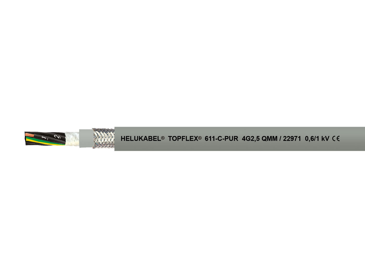 TOPFLEX® 611-C-PUR grau 4 G 1,5 mm²