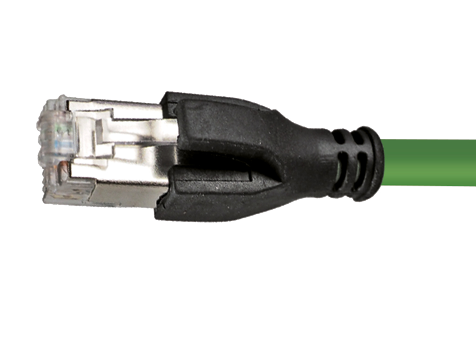 HELUKAT® CONNECTING SYSTEMS® INDUSTRY HELUKAT600S/FTP Kat.6A RJ45 180° green 5m