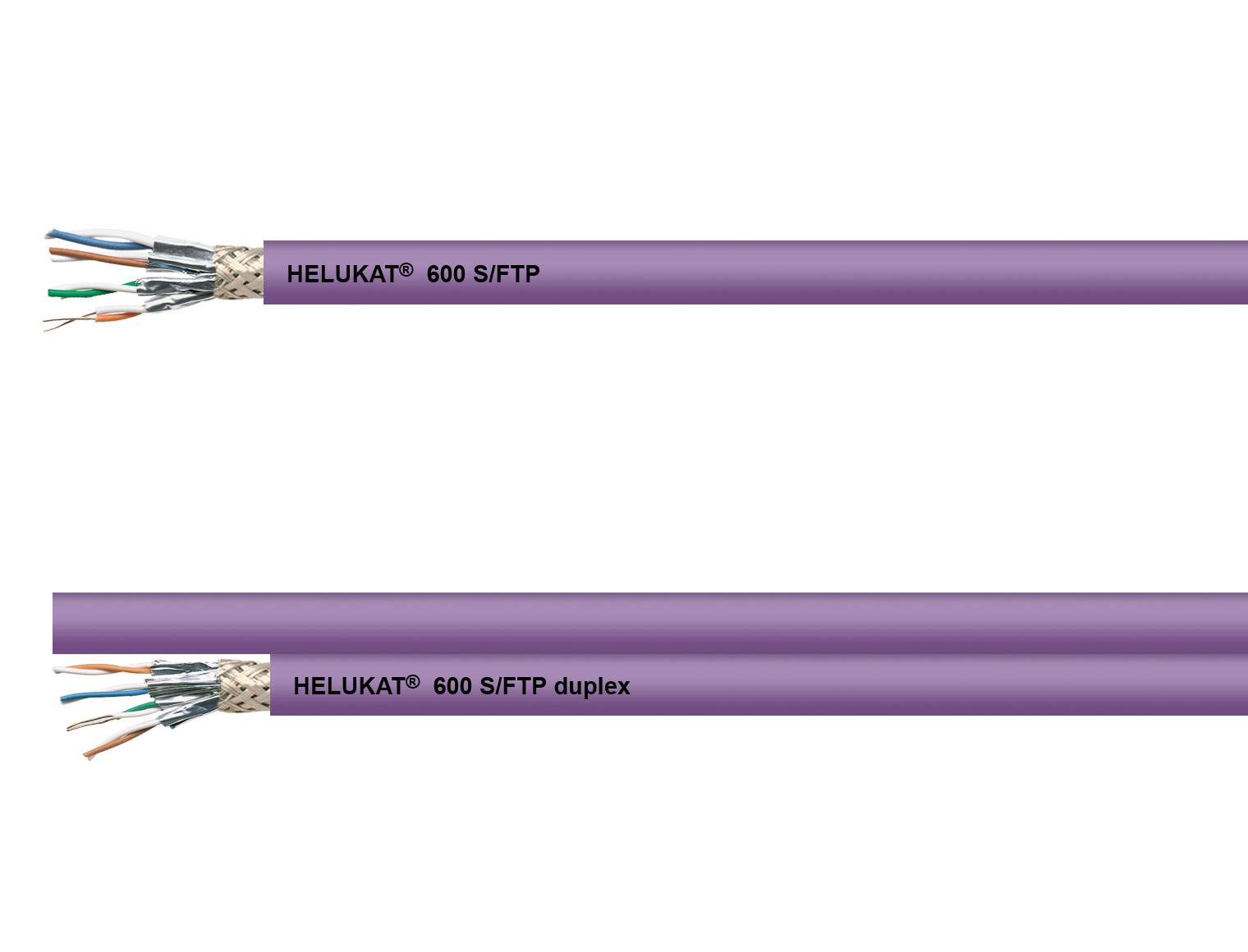 HELUKAT® 600 CAT.7e S/FTP FRNC STATIC violet 4 x 2 x AWG 23 /1